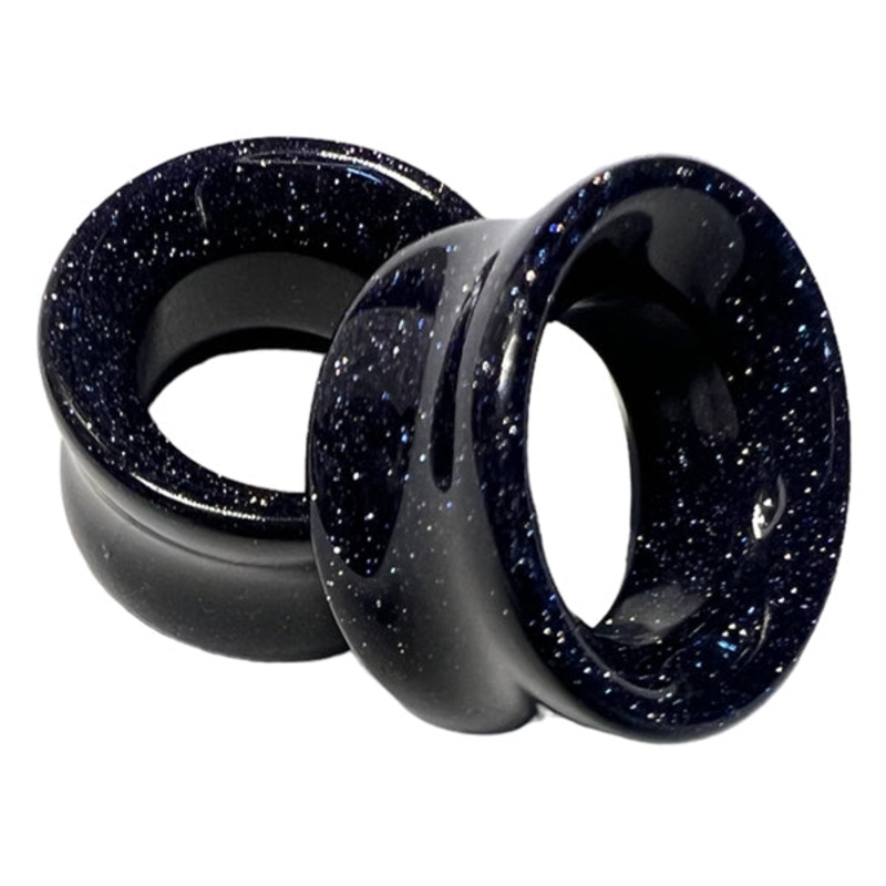 Blue Goldstone Tunnels 0 gauge (8mm) Blue Goldstone Pair