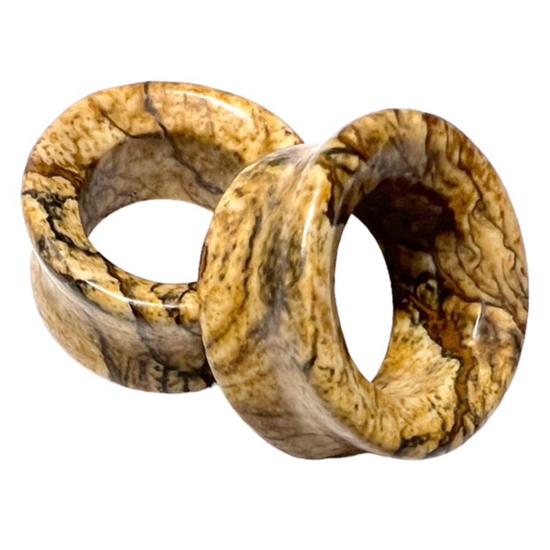 Picture Jasper Tunnels 0 gauge (8mm) Picture Jasper Pair