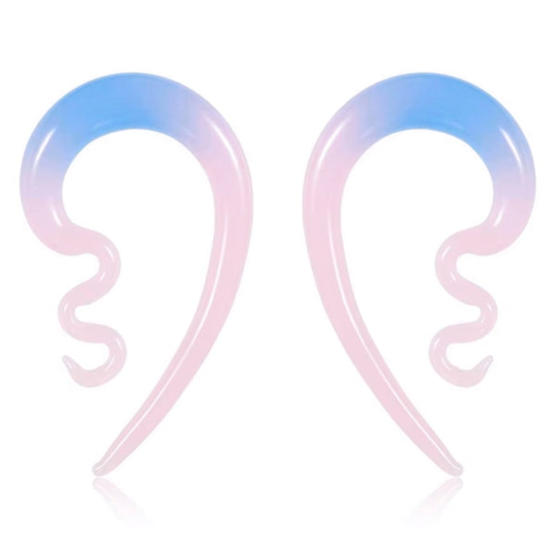 Pink/Blue Broken Heart Hangers 2 gauge (6mm) Pink/Blue