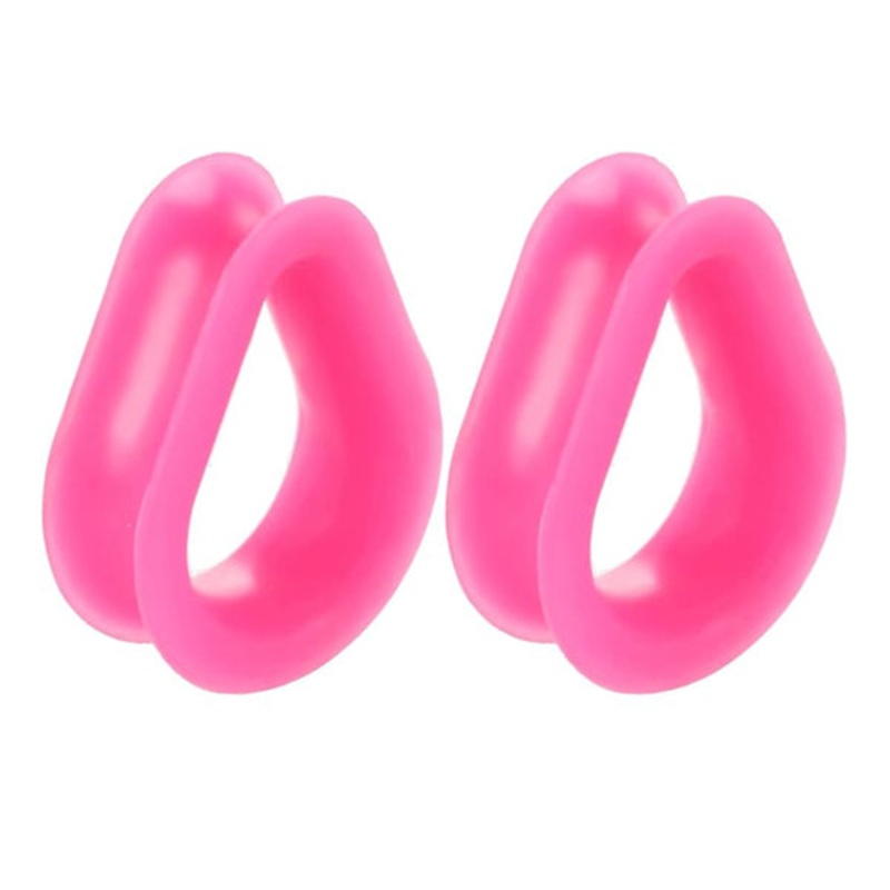 Pink Teardrop Silicone Tunnels 0 gauge (8mm) Pink Pair