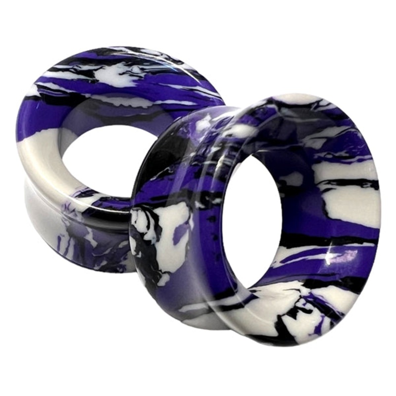 Purple Wave Tunnels 0 gauge (8mm) Purple Wave Pair