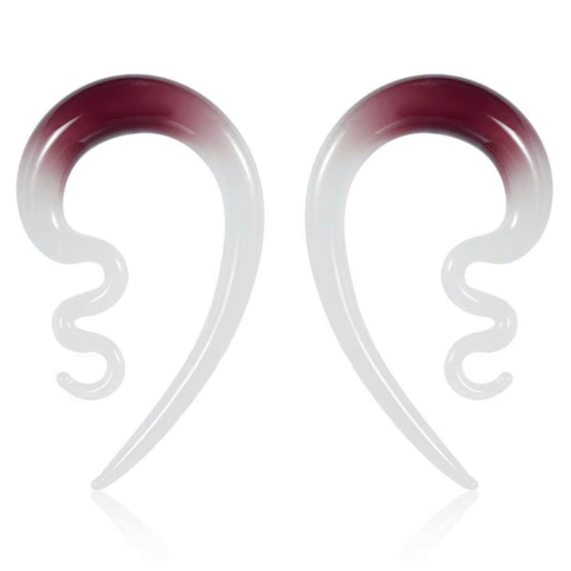 Purple/White Broken Heart Hangers 2 gauge (6mm) Purple/White