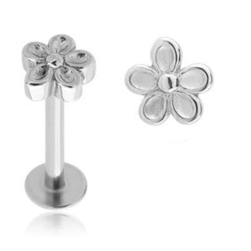 16g Daisy Stainless Labret 16g – 5/16″ long (8mm) Stainless Steel
