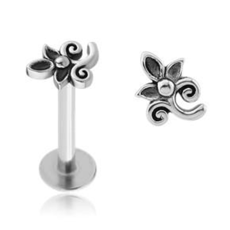 16g Sprout Stainless Labret 16g – 5/16″ long (8mm) Stainless Steel