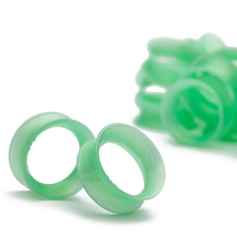 Sea Foam Pearl Skin Eyelets by Kaos Softwear 6 gauge (4.1mm) Sea Foam Pearl