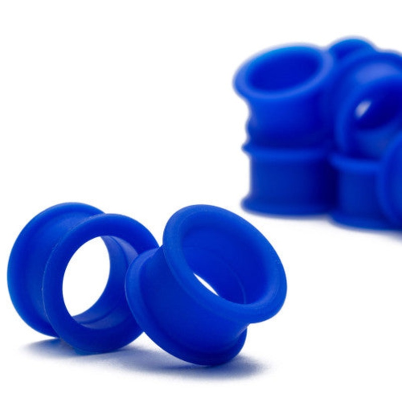 True Blue Tunnels by Kaos Softwear 6 gauge (4.1mm) True Blue