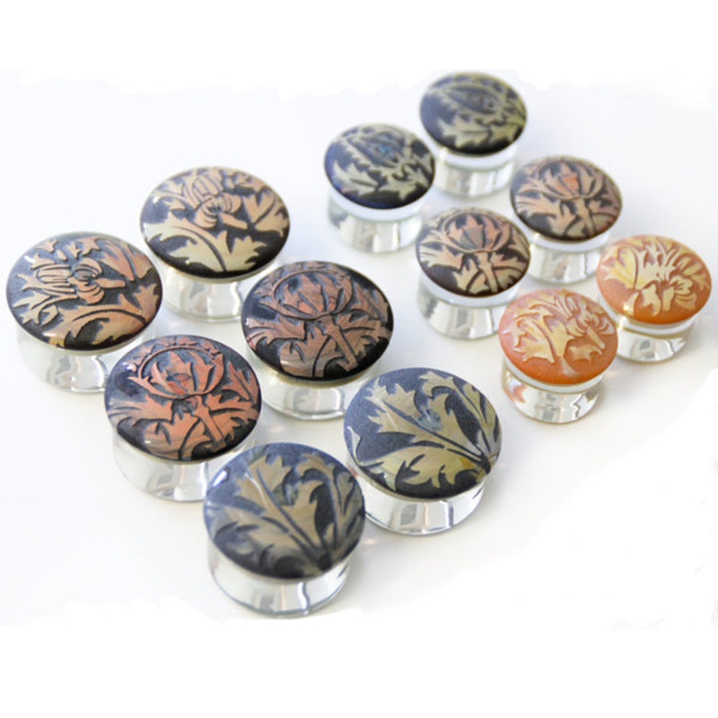 Torian Plugs by Gorilla Glass 3/4 inch (19mm) Caramel Pair