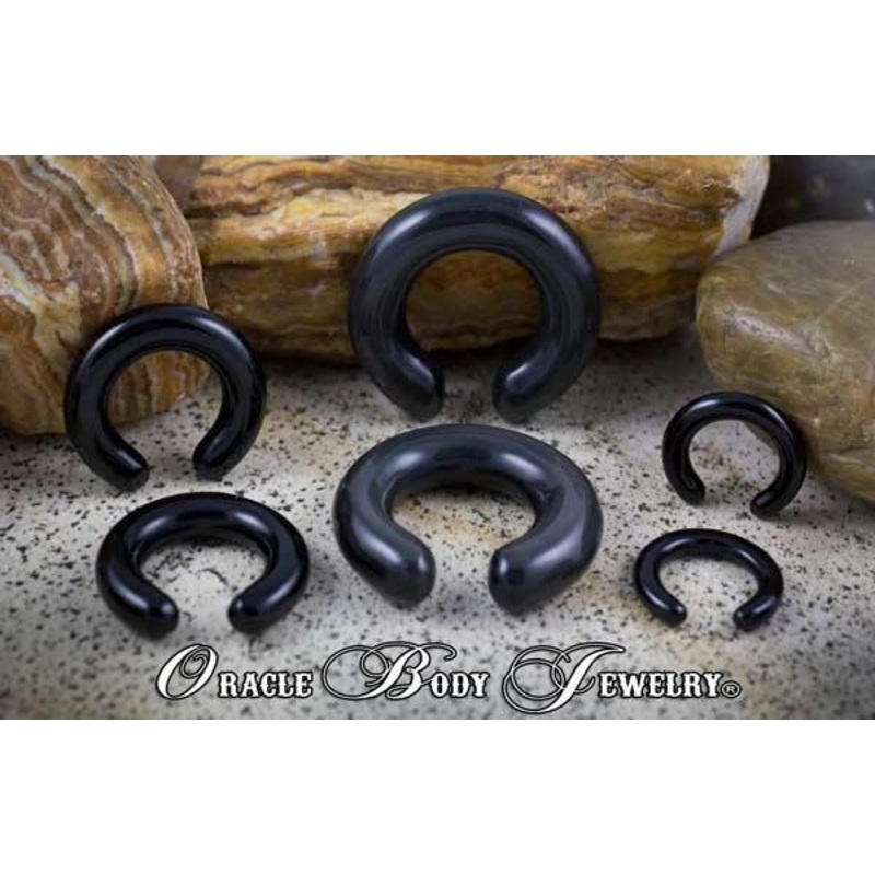 Rainbow Obsidian Rings by Oracle Body Jewelry 8 gauge (3mm) Rainbow Obsidian Pair
