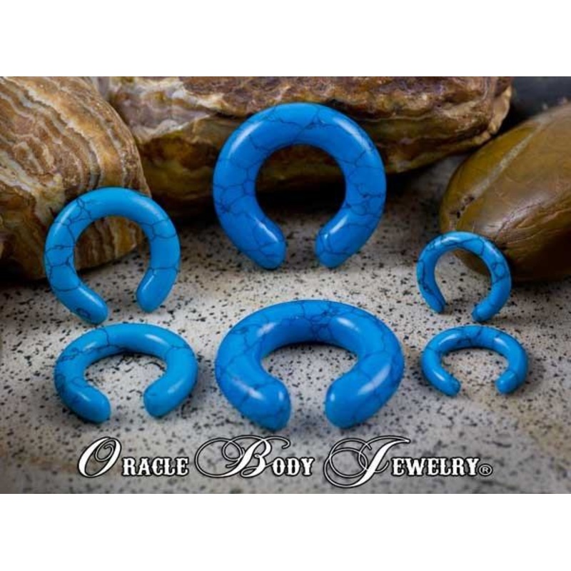 Turquoise Rings by Oracle Body Jewelry 8 gauge (3mm) Turquoise Pair