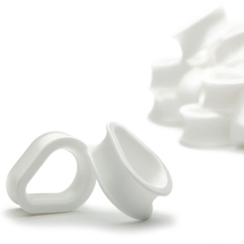 White Hydra Eyelets by Kaos Softwear 00 gauge (9.3mm) White