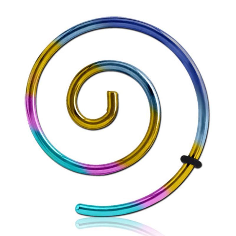 PVD Coated Wire Spirals 20 gauge (0.8mm) Rainbow Pair