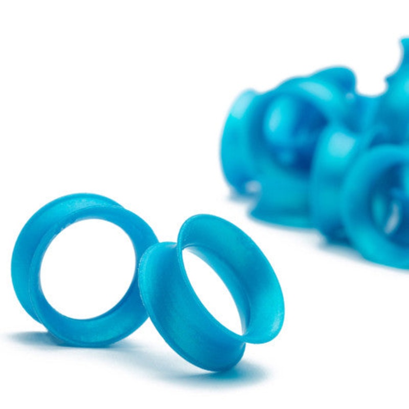 Sea Blue Pearl Skin Eyelets by Kaos Softwear 6 gauge (4.1mm) Sea Blue Pearl
