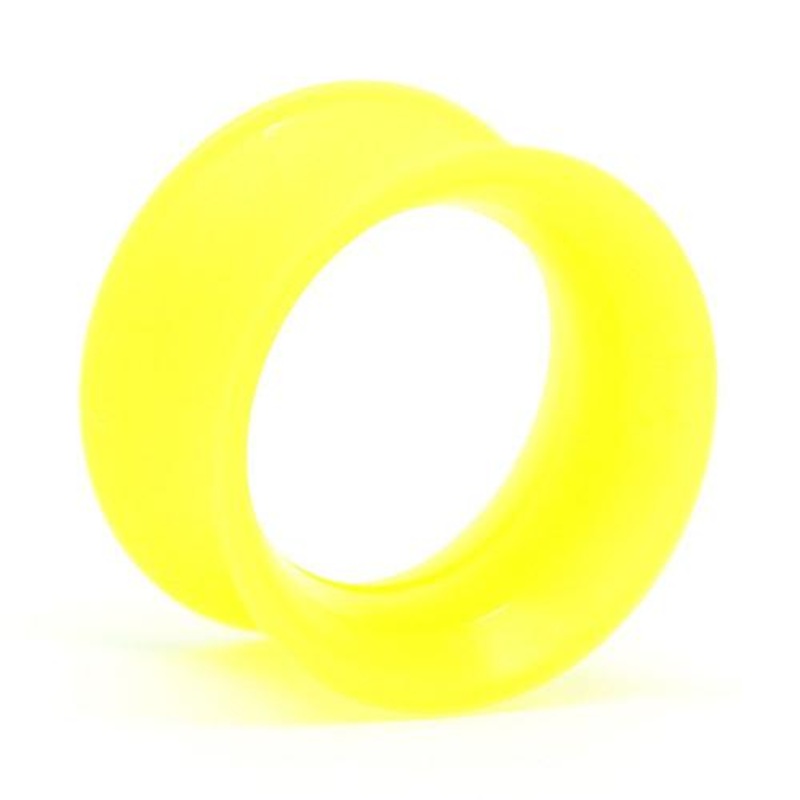 UV Yellow Skin Eyelets by Kaos Softwear 6 gauge (4.1mm) UV Yellow