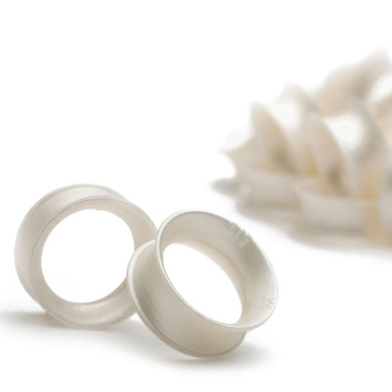 White Pearl Skin Eyelets by Kaos Softwear 6 gauge (4.1mm) White Pearl
