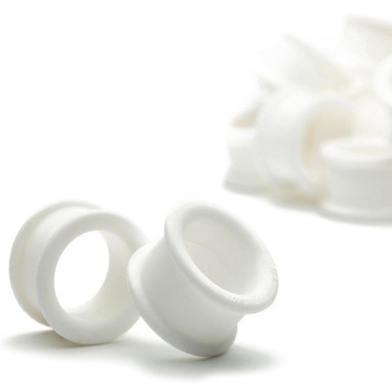 White Tunnels by Kaos Softwear 6 gauge (4.1mm) White