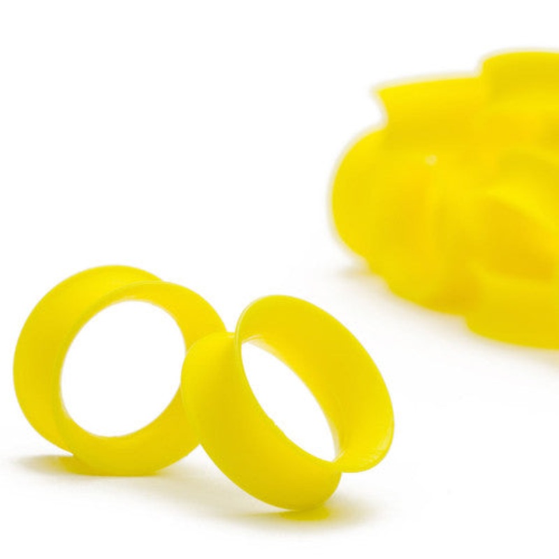 Yellow Skin Eyelets by Kaos Softwear 6 gauge (4.1mm) Yellow