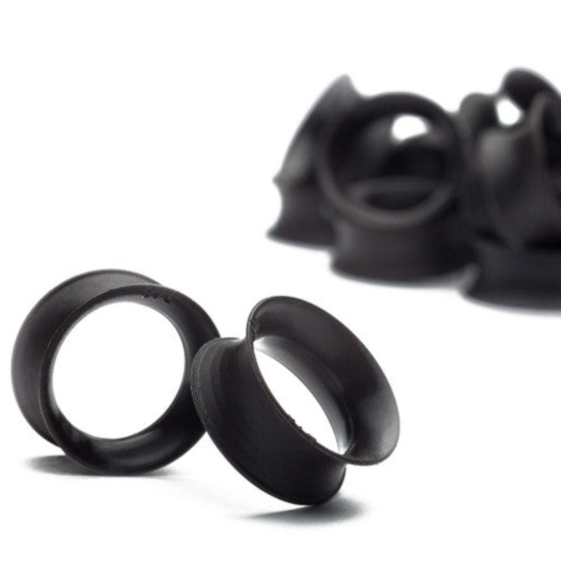 Black Skin Eyelets by Kaos Softwear 10 gauge (2.5mm) Black