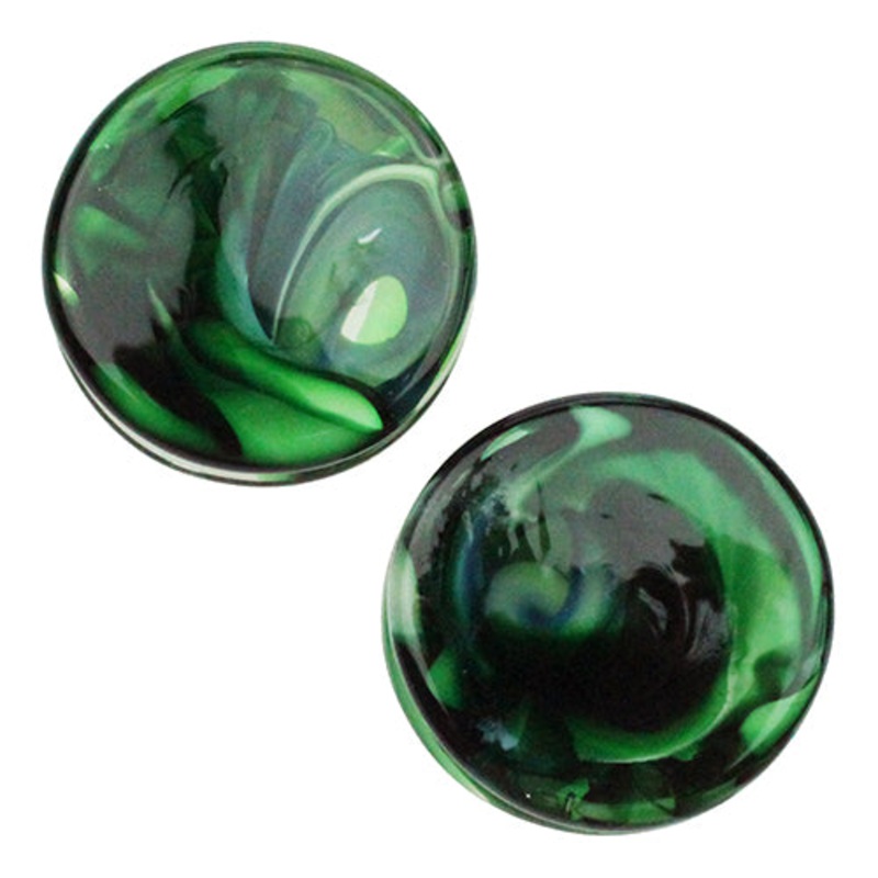 Borostone Plugs by Glasswear Studios 0 gauge (8mm) Bloody Mary Pair
