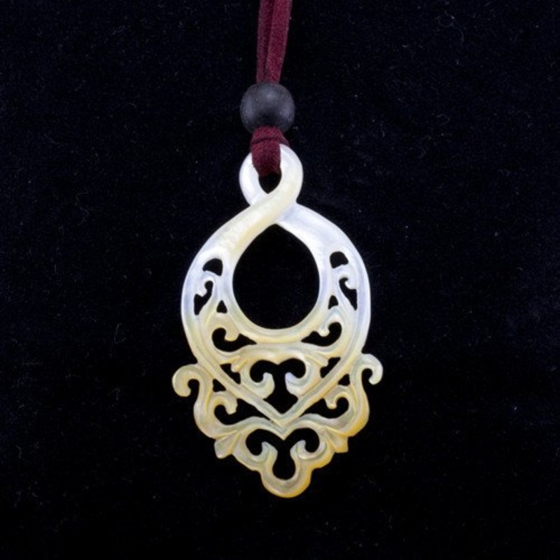 Crystal Chandelier Necklace by Urban Star Organics Mother of Pearl