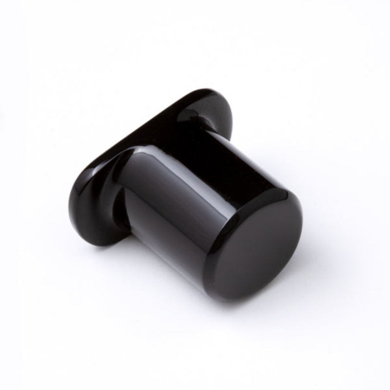 Simple Labret by Gorilla Glass 6 gauge (4mm) Black