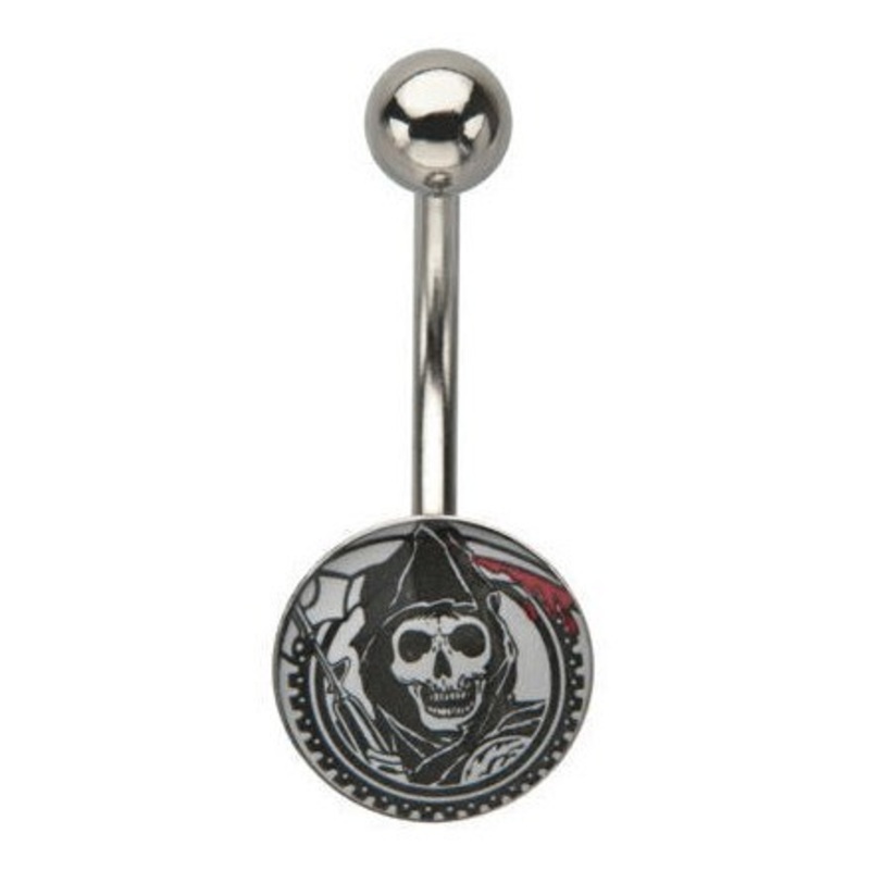 Sons of Anarchy Belly Ring 14g – 3/8″ long (10mm) Stainless Steel