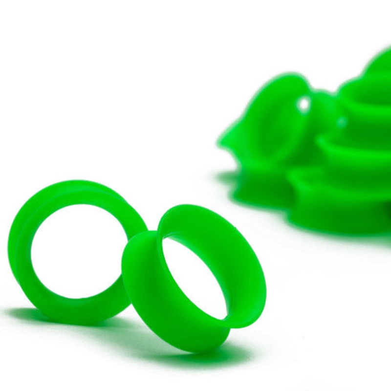 UV Green Skin Eyelets by Kaos Softwear 6 gauge (4.1mm) UV Green