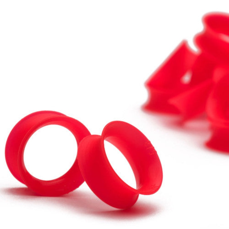 UV Red Skin Eyelets by Kaos Softwear 6 gauge (4.1mm) UV Red