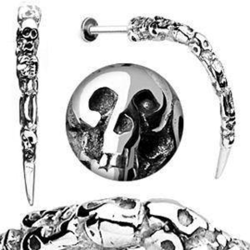 14g Skull Talon Stainless Labret 14g – 3/8″ long (10mm) Stainless Steel