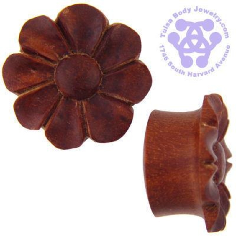 Sabo Wildflower Plugs by Urban Star Organics 8 gauge (3mm) Sabo Wood Pair