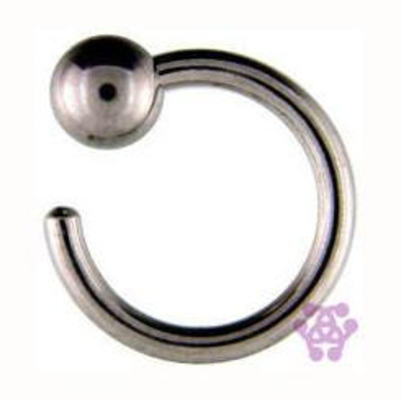 Stainless Steel Screw-On Ball Ring 16 gauge – 1/4″ diameter Stainless Steel
