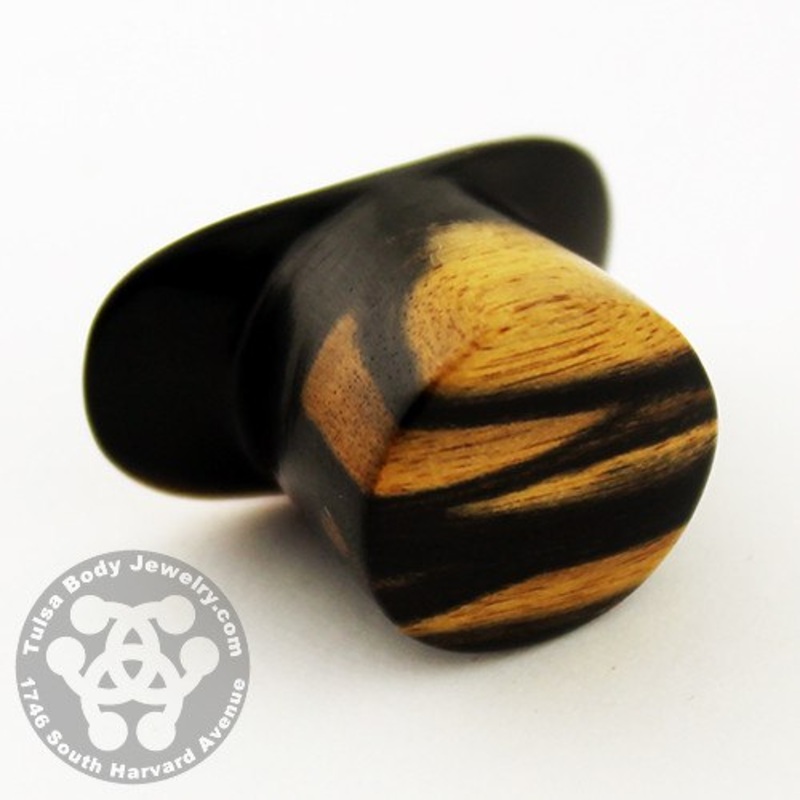 Tiger Ebony Labret by Diablo Organics 5/8 inch (16mm) Tiger Ebony