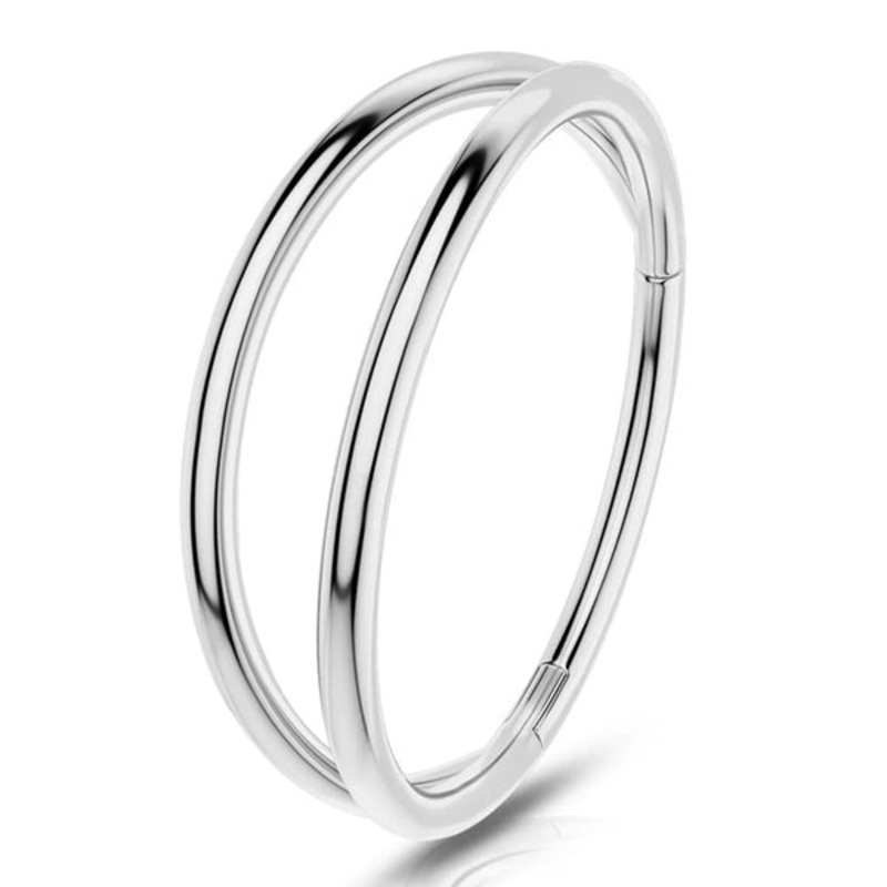 18g Stainless Double Hinged Ring 18g – 5/16″ diameter (8mm) Stainless Steel
