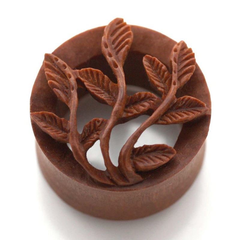 Bittersweet Ivy Tunnels by Urban Star Organics 1/2 inch (12.5mm) Sabo Wood Pair