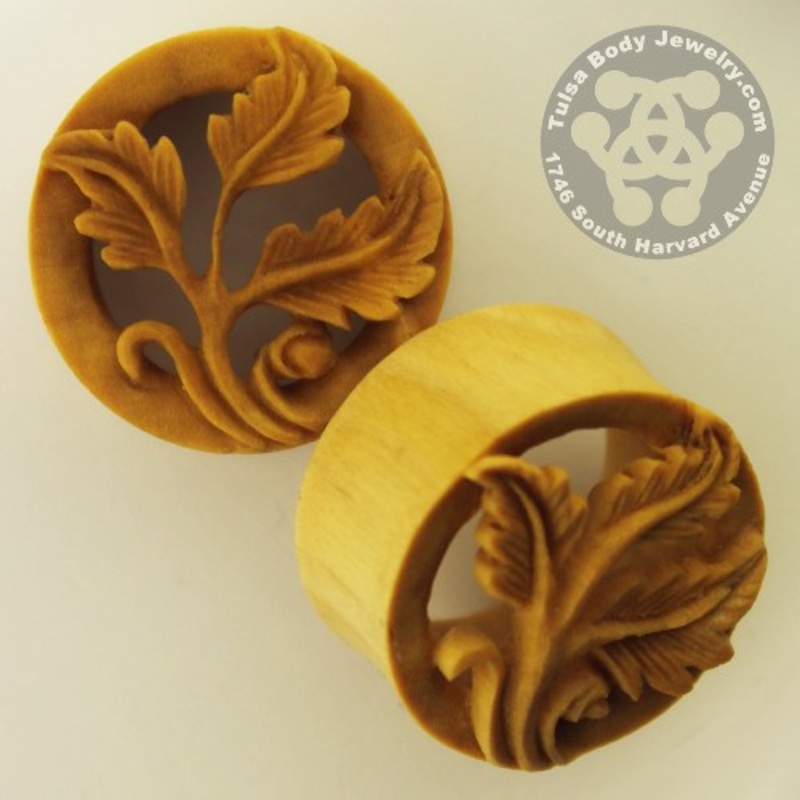 Scarlet Oak Tunnels by Urban Star Organics 1/2 inch (12.5mm) Gentawas Wood Pair