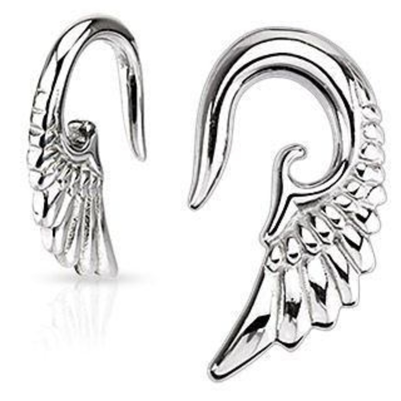 Angelic Wing Stainless Hangers 8 gauge (3mm) Stainless Steel Pair