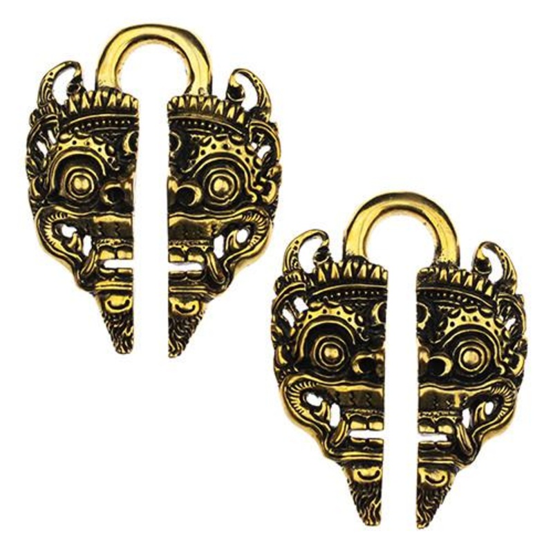 Barong Weights by Oracle Body Jewelry 3/4 inch (19mm) Yellow Brass Pair
