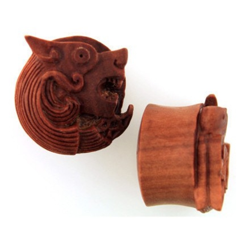 Battle Hound Plugs by Urban Star Organics 2 gauge (6mm) Sabo Wood Pair