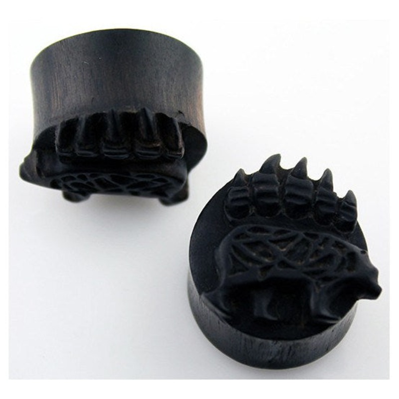 Bear Claw Plugs by Urban Star Organics 2 gauge (6mm) Arang Wood Pair