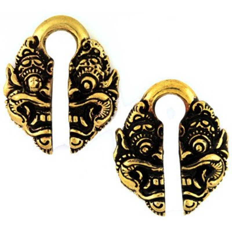 Boma Weights by Oracle Body Jewelry 1/2 inch (12.7mm) Yellow Brass Pair