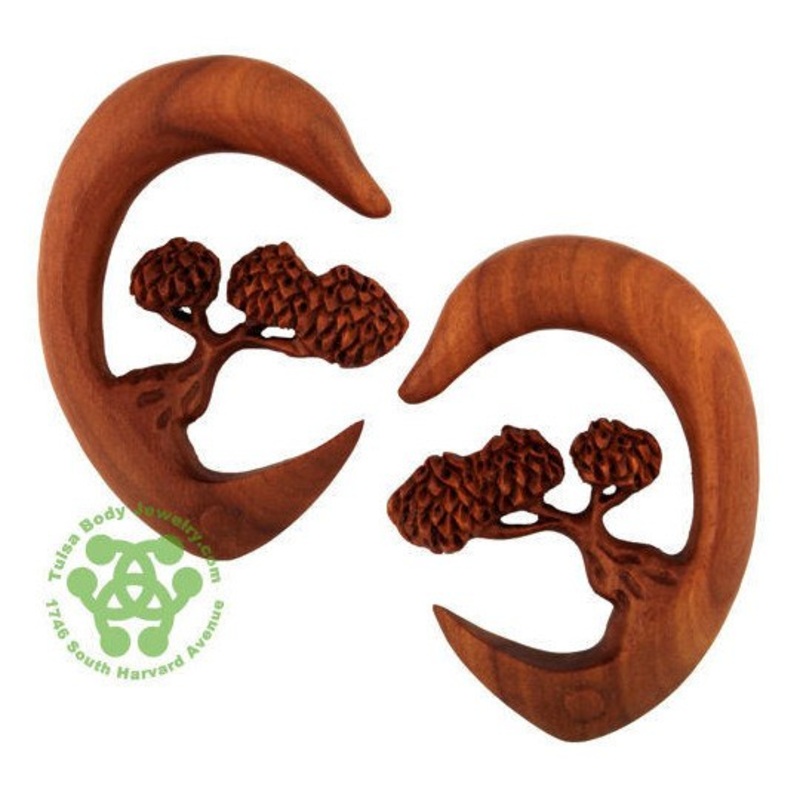 Bonsai Tree Hangers by Urban Star Organics 8 gauge (3mm) Sabo Wood Pair