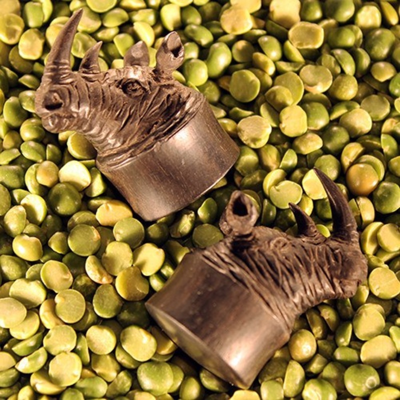 Rhino Plugs by Urban Star Organics 2 gauge (6mm) Arang Wood Pair