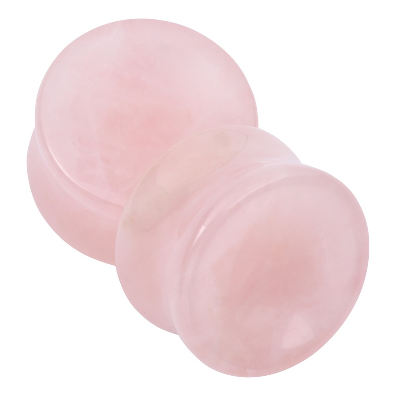Rose Quartz Concave Plugs 0 gauge (8mm) Rose Quartz