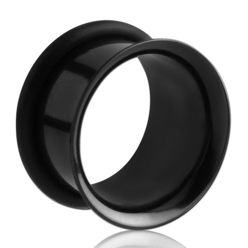 Single Flare Black Tunnels 10 gauge (2.5mm) Black Pair