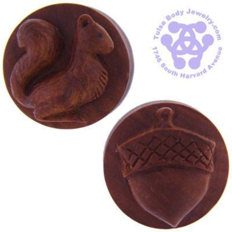 Thems My Nuts Plugs by Urban Star Organics 00 gauge (9.5mm) Sabo Wood Pair