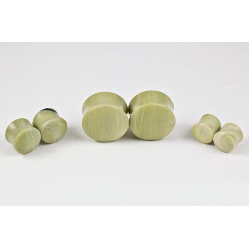 African Serpentine Plugs by Oracle Body Jewelry 8 gauge (3mm) African Serpentine Pair