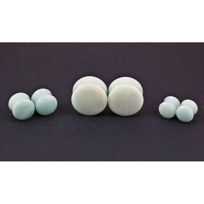 Amazonite Plugs by Oracle Body Jewelry 8 gauge (3mm) Amazonite Pair