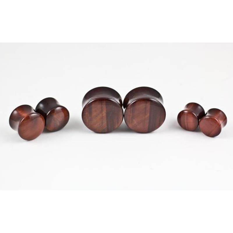 Red Tiger Eye Plugs by Oracle Body Jewelry 8 gauge (3mm) Red Tiger Eye Pair