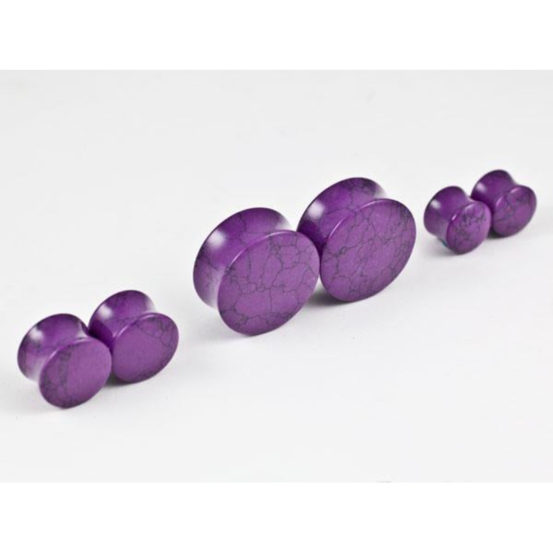 Sugalite Plugs by Oracle Body Jewelry 4 gauge (5mm) Sugalite Pair