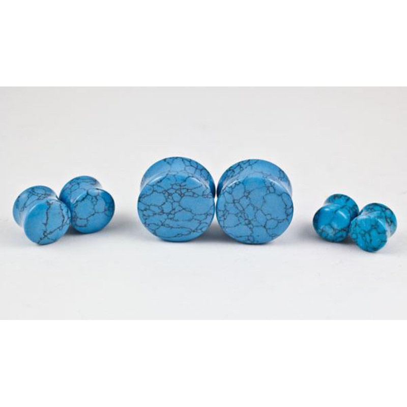 Turquoise Plugs by Oracle Body Jewelry 6 gauge (4mm) Turquoise Pair