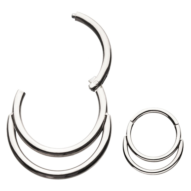 16g Double Stainless Hinged Segment Ring 16g – 5/16″ diameter (8mm) Stainless Steel